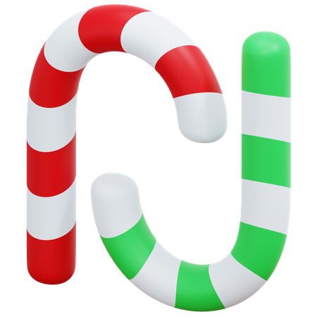 Candy Canes 3D Icon