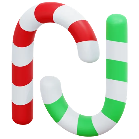 Candy Canes 3D Icon