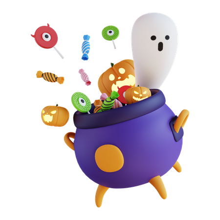 Candy Cauldron  3D Icon