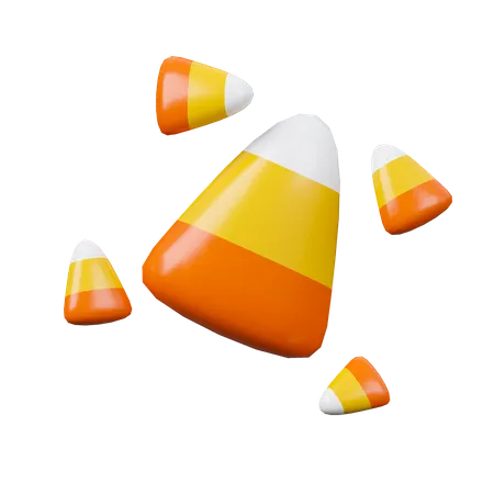 Candy Corn 3 D Icon 3D Icon