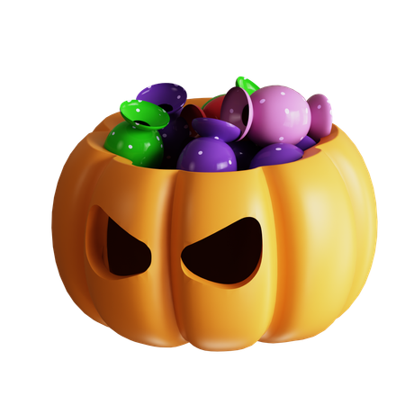Candy Pumpkin  3D Icon
