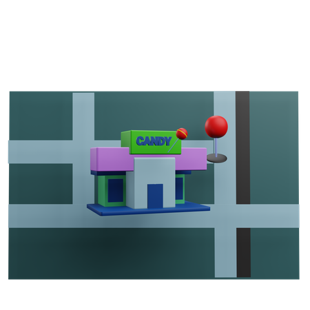 Candy Store Location  3D Icon