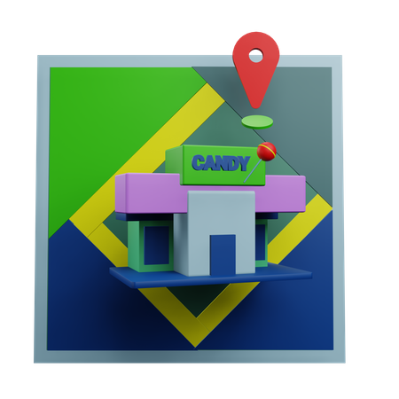 Candy Store Location  3D Icon
