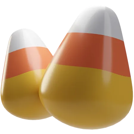 Candy Corn 3 D Icon 3D Icon