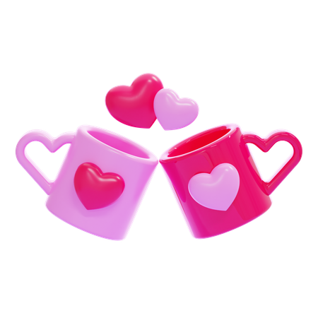 Caneca de casal  3D Icon