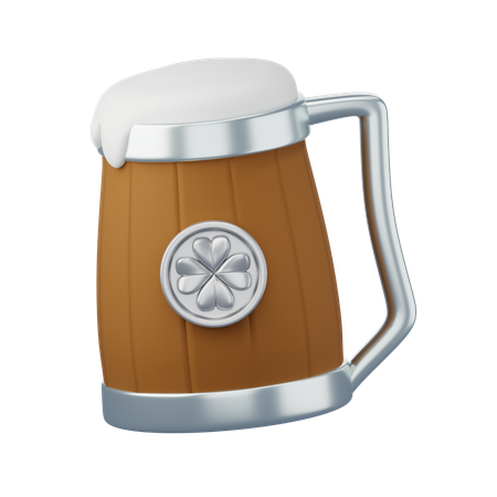 Caneca de cerveja de madeira  3D Icon