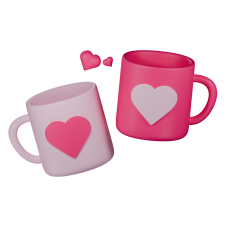 Canecas de amor  3D Icon