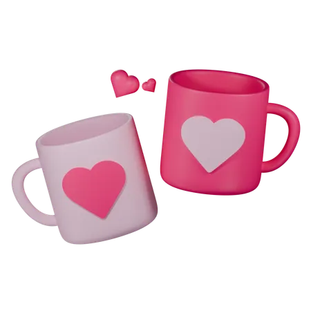 Canecas de amor  3D Icon