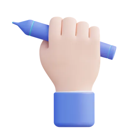 Segurando caneta  3D Icon