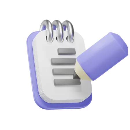 Caneta e papel  3D Icon