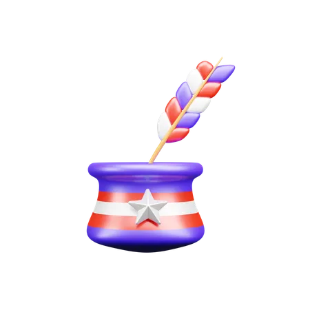 Caneta de tinta americana  3D Icon