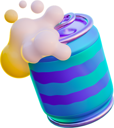 Canette de bière ouverte  3D Icon