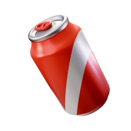 Canette de soda rouge  3D Illustration