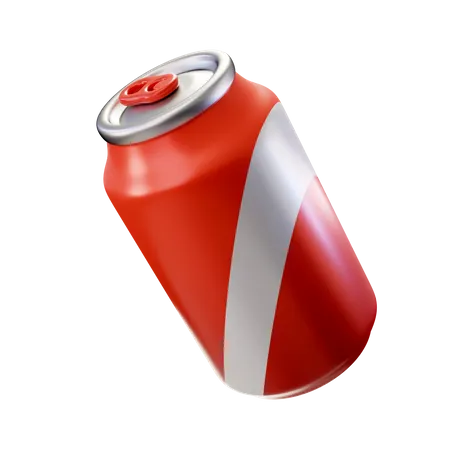 Canette de soda rouge  3D Illustration