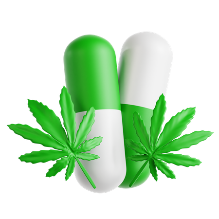 Capsule de cannabis  3D Icon