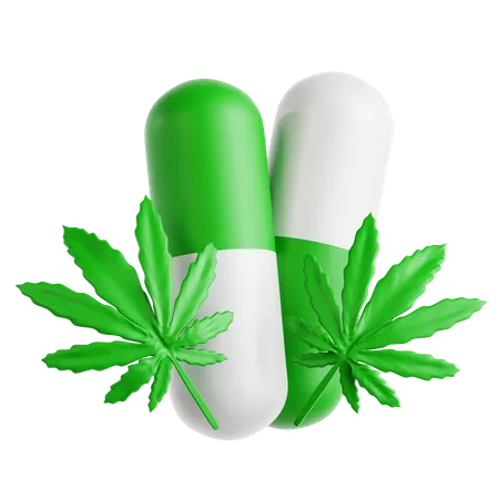 Cannabis Capsule  3D Icon