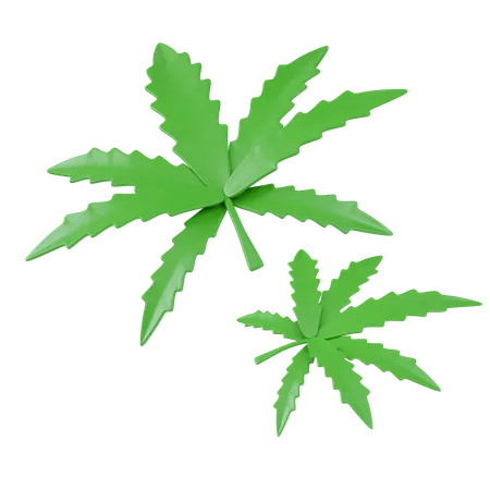 大麻の葉、 3 Dアイコン麻薬イラスト 3D Icon