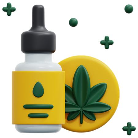 Cannabis oil  3D Icon