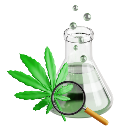Recherche sur le cannabis  3D Icon