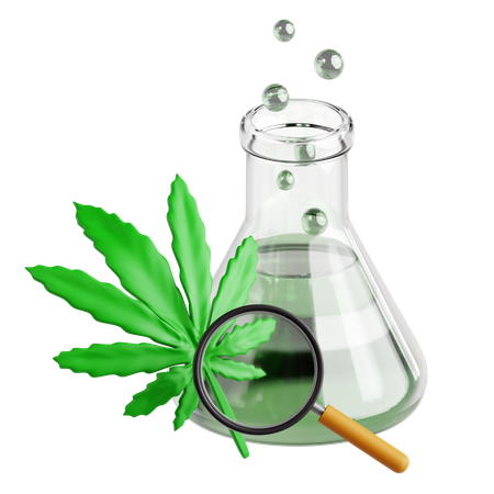 Cannabis Research  3D Icon