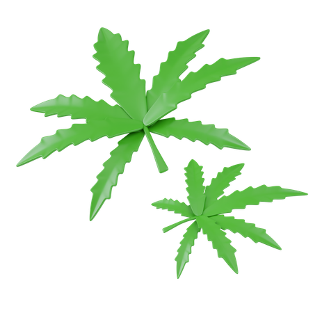Cannabisblatt  3D Icon