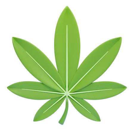 Cannabisblatt  3D Icon