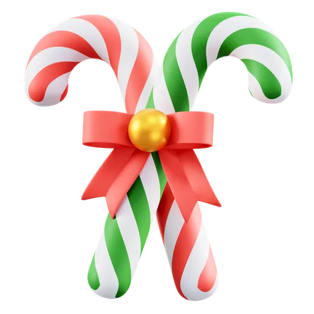 Canne en bonbon de Noël  3D Icon