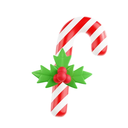 Canne en bonbon de Noël  3D Icon