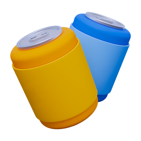 Canned Bottled Drinks  3D Icon