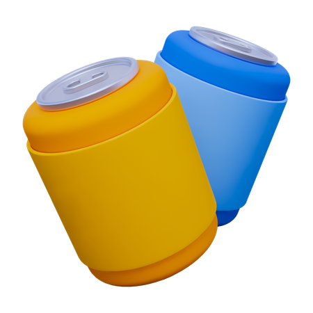 Canned Bottled Drinks  3D Icon