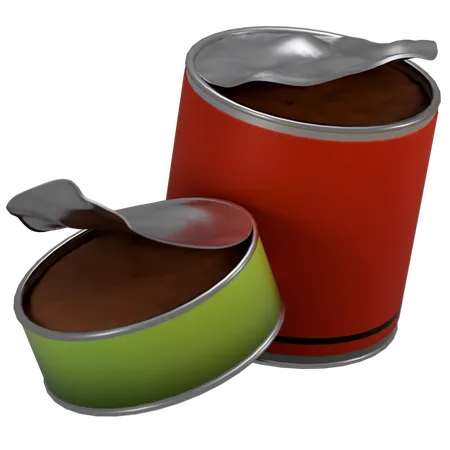 Canned Foods Illustration In 3 D Design 3D Icon
