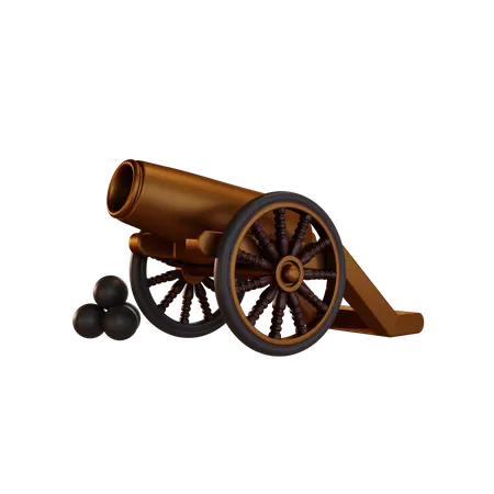 Cannon  3D Illustration