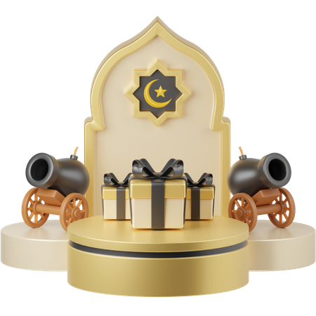 Cannon Gift  3D Illustration