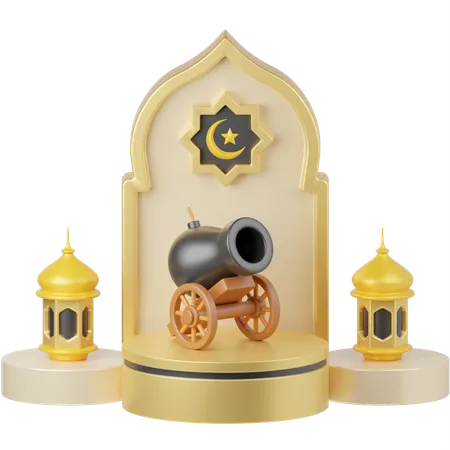 Cannon Ramadan  3D Illustration