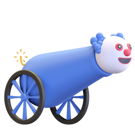 Cannon shot  3D Illustration