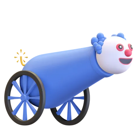 Cannon shot  3D Illustration