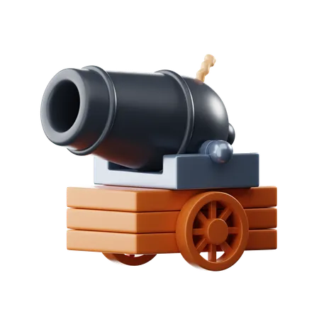 Cannon Pirate 3 D Icon 3D Icon
