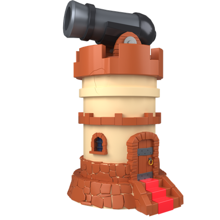 Cannon Tower  3D Icon