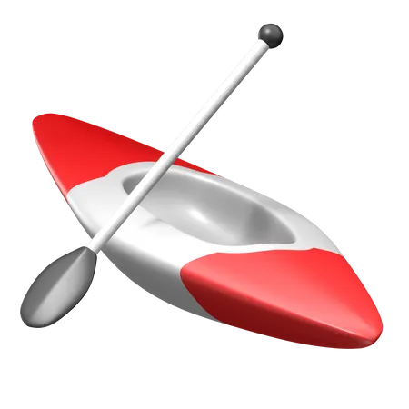 Canoe Sprint  3D Illustration