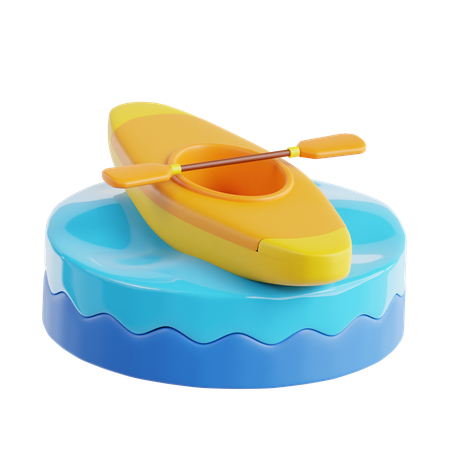 Canoeing  3D Icon