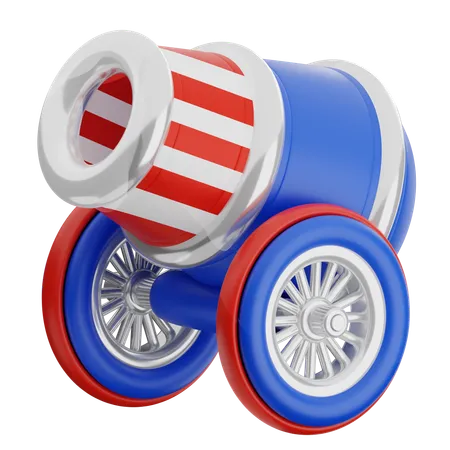 Cañón de la independencia de estados unidos  3D Icon