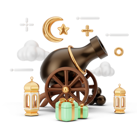 Canon de ramadán  3D Icon