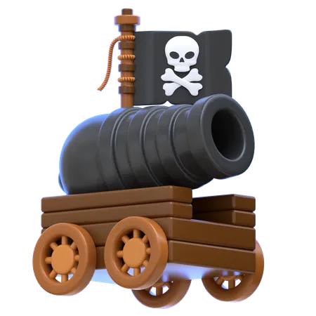 Cañón pirata  3D Icon
