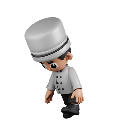 Chef Cansado  3D Illustration