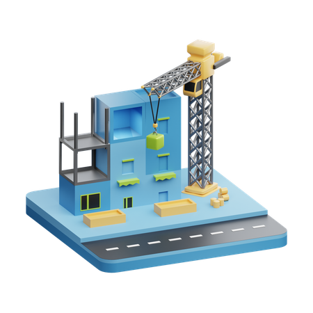 Local de construção  3D Icon