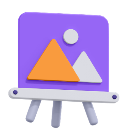 Canvas Board  3D Icon