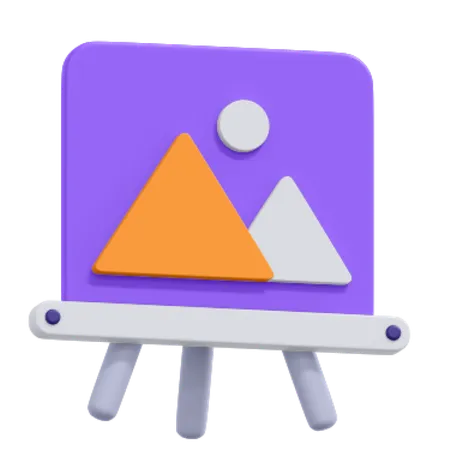 Canvas Board  3D Icon