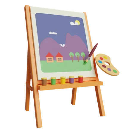 Canvas Board  3D Icon