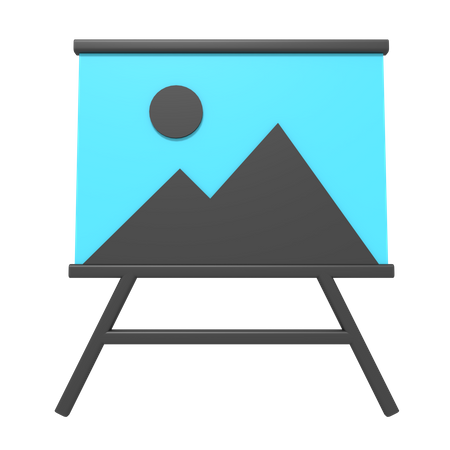 Canvas Board  3D Icon