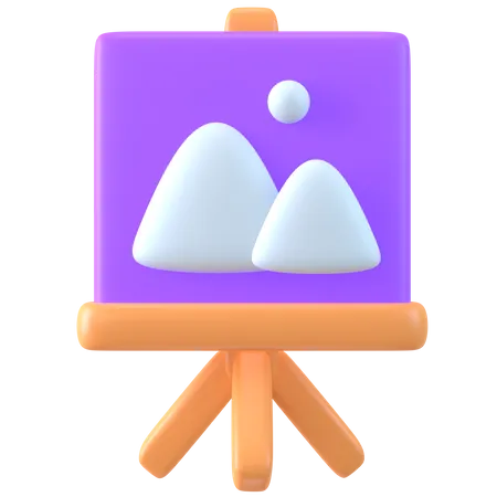 Canvas Board  3D Icon